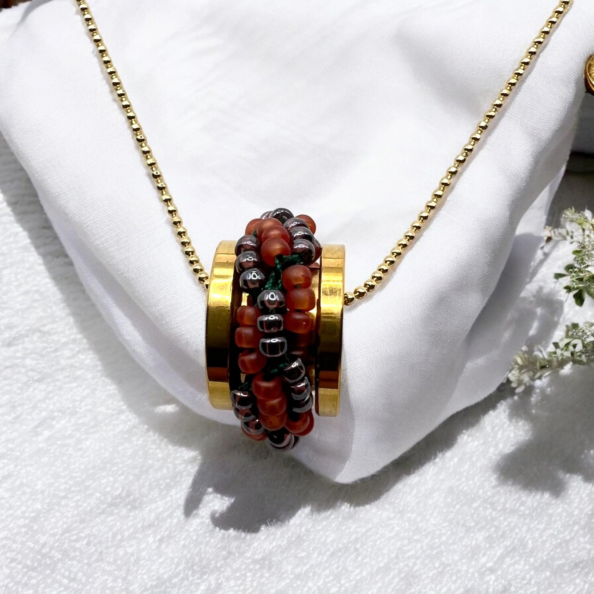 ミミール・カー  ペンダント（ミックス系）２カラー(レッド系＋ブラック系)  l-bdze072n | 11枚目