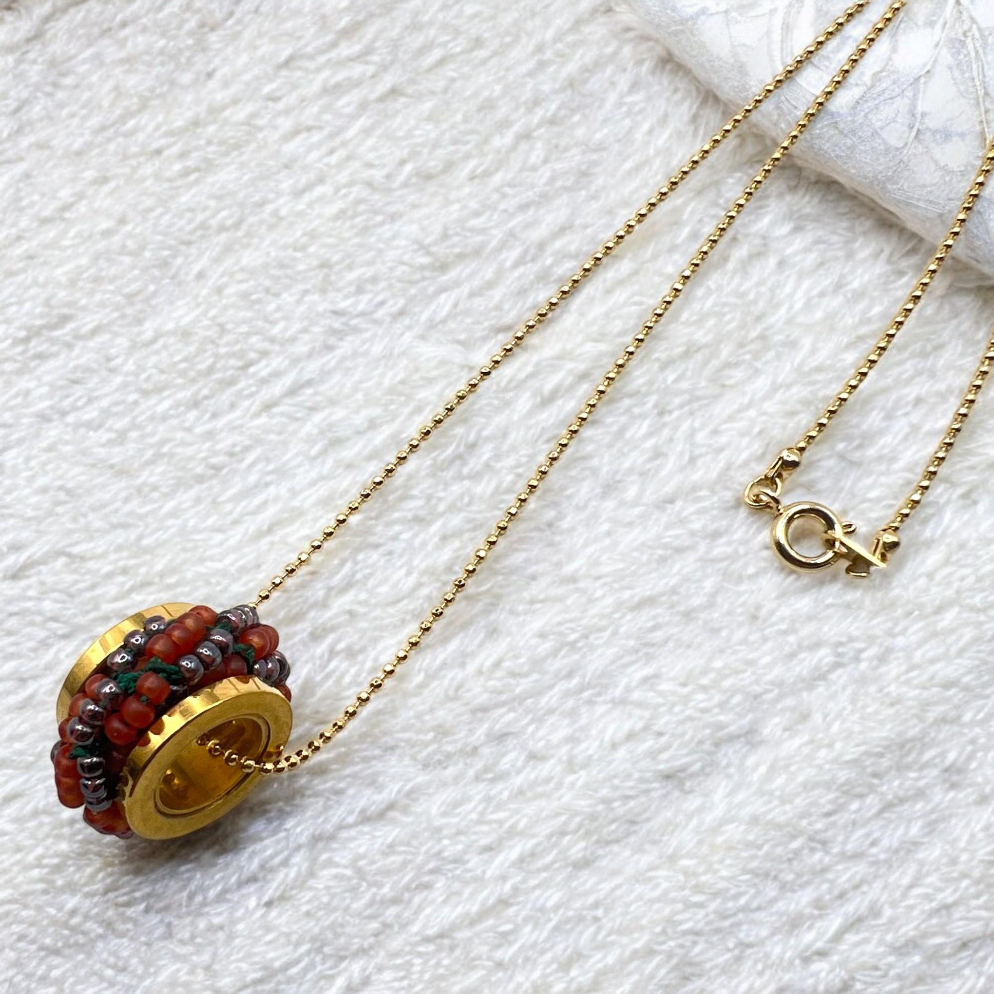 ミミール・カー  ペンダント（ミックス系）２カラー(レッド系＋ブラック系)  l-bdze072n | 15枚目