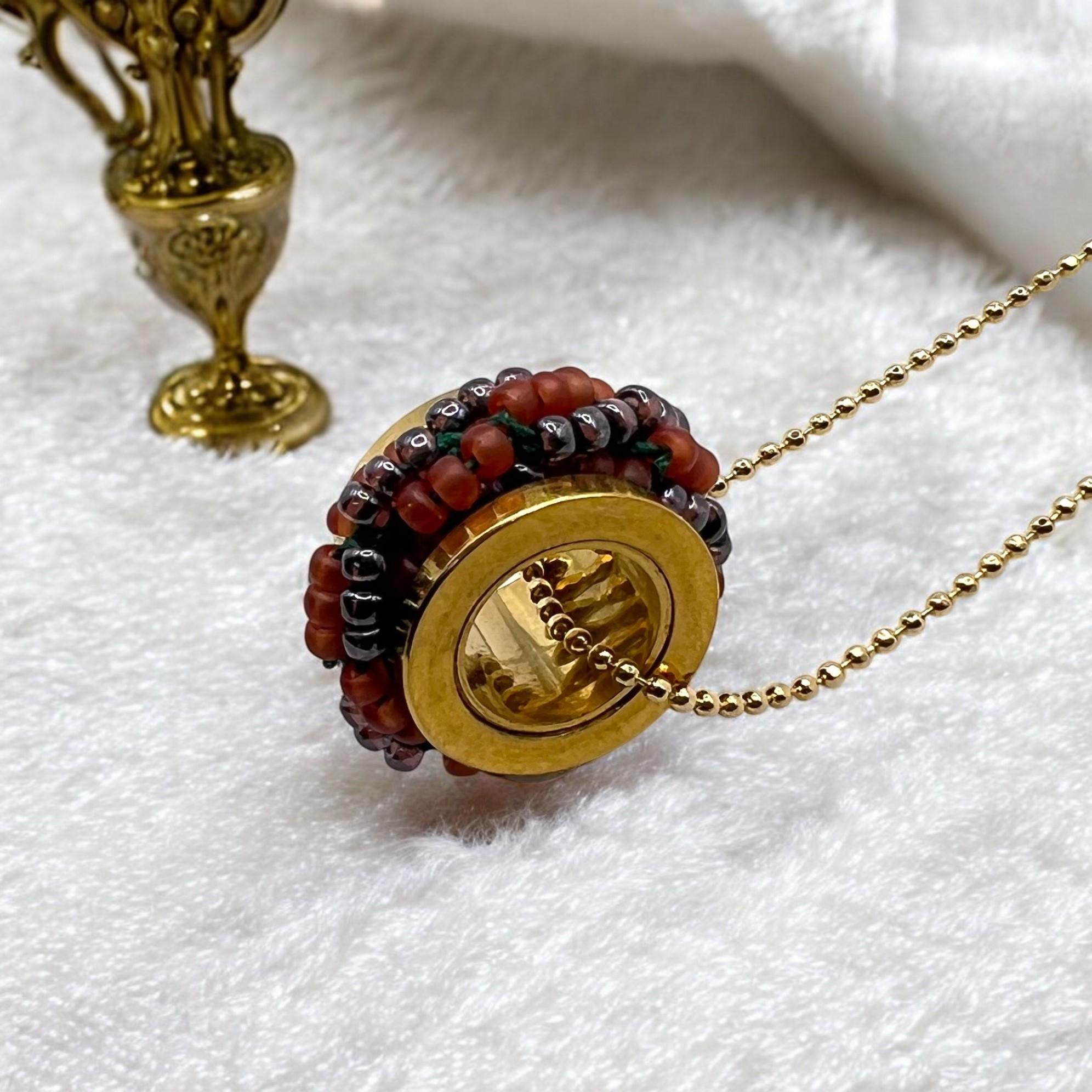 ミミール・カー  ペンダント（ミックス系）２カラー(レッド系＋ブラック系)  l-bdze072n | 16枚目