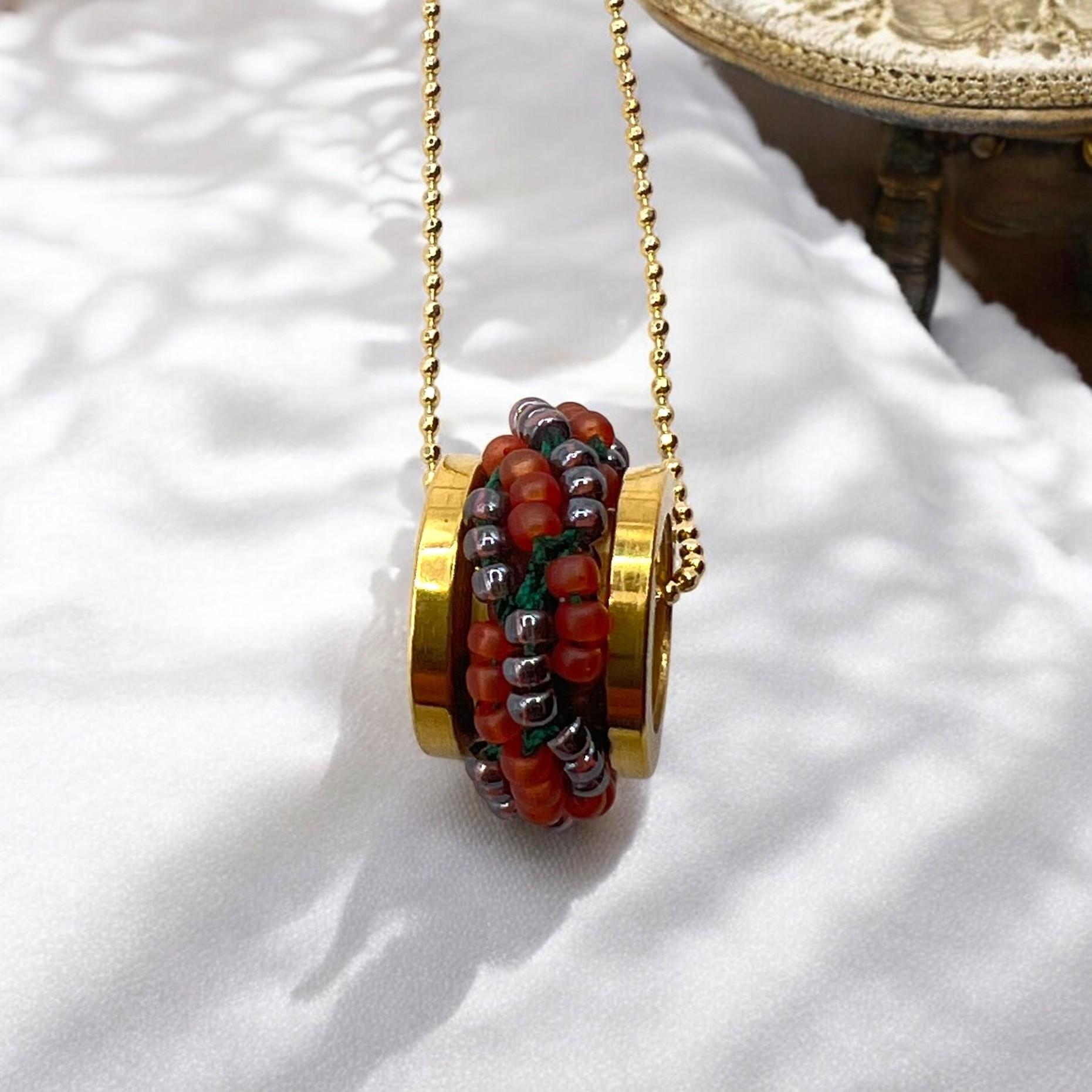 ミミール・カー  ペンダント（ミックス系）２カラー(レッド系＋ブラック系)  l-bdze072n | 17枚目