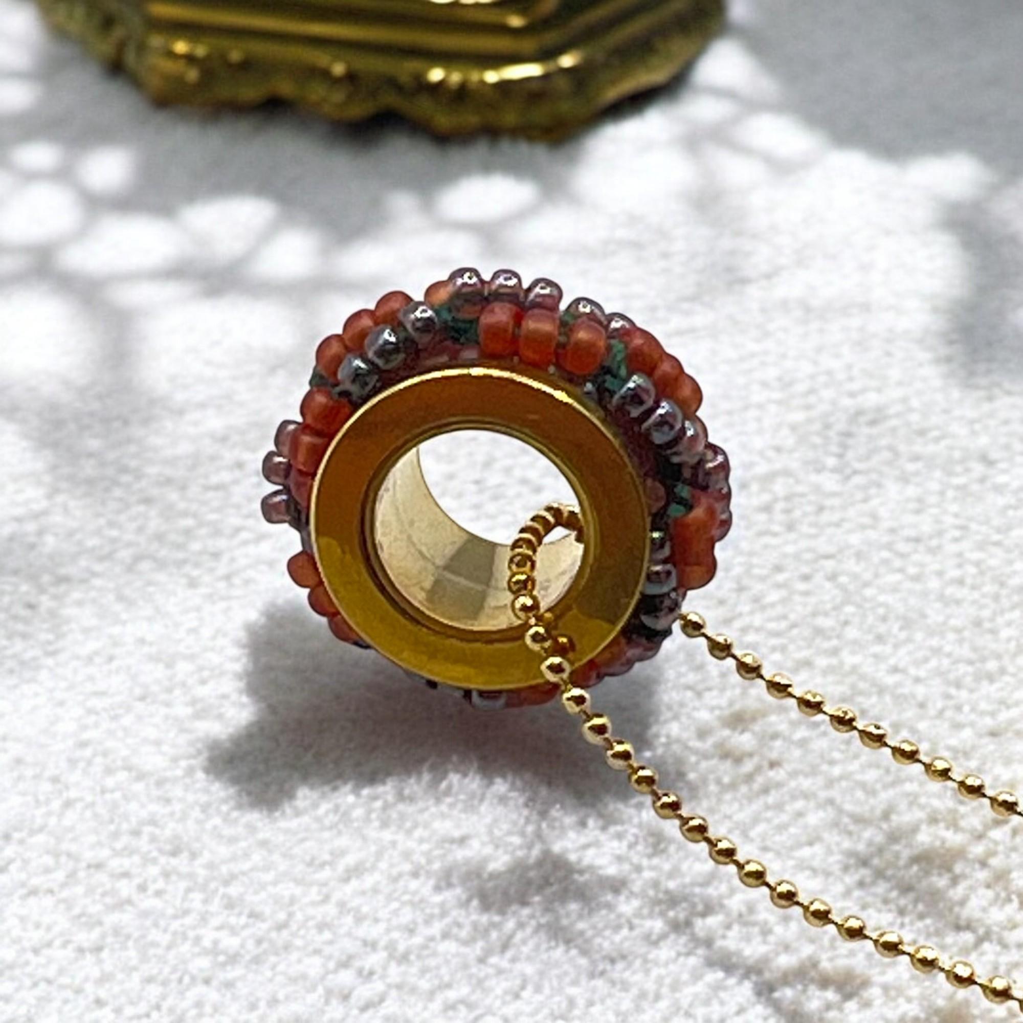 ミミール・カー  ペンダント（ミックス系）２カラー(レッド系＋ブラック系)  l-bdze072n | 18枚目