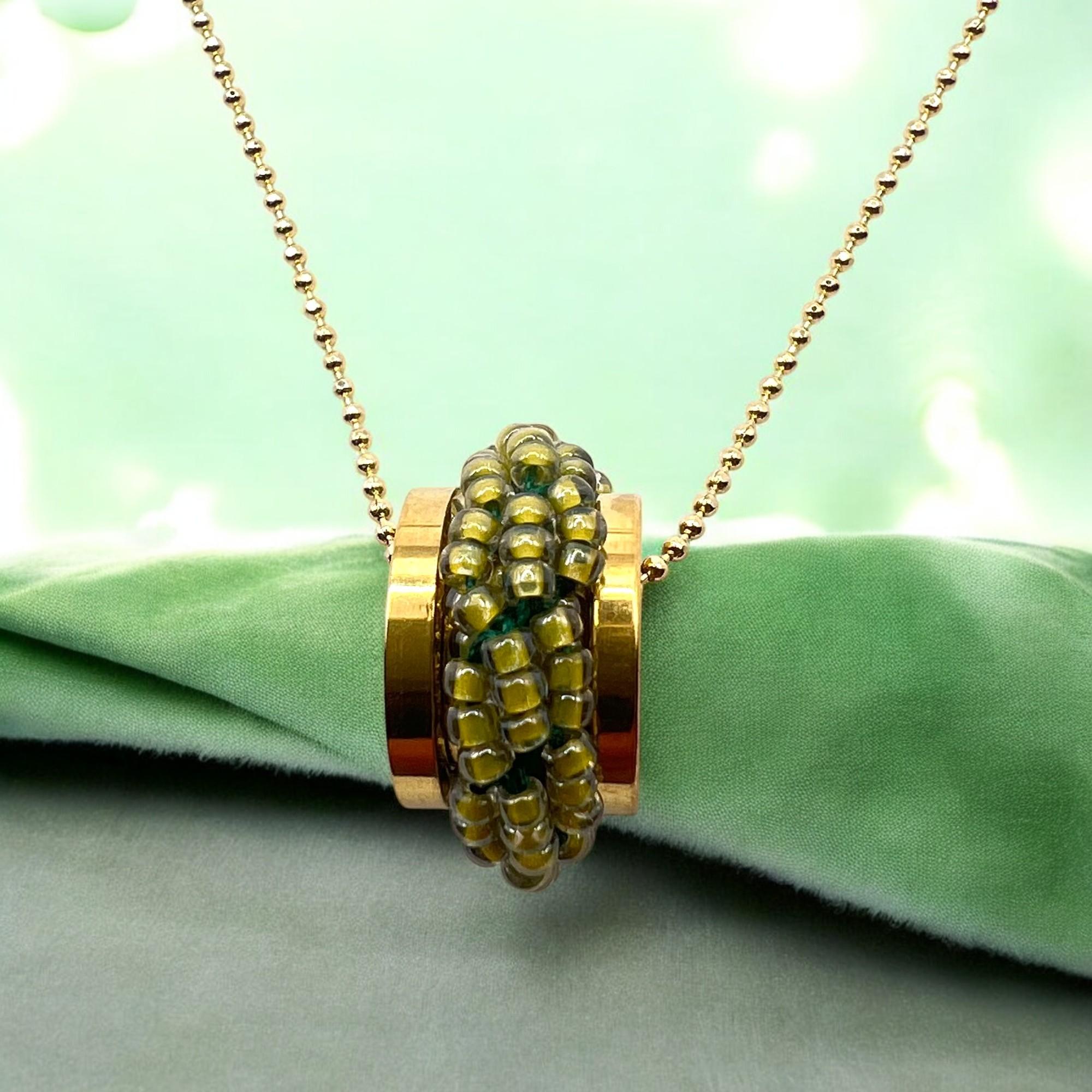 ミミール・カー  ペンダント（グリーン系）　l-bdze064n | 3枚目