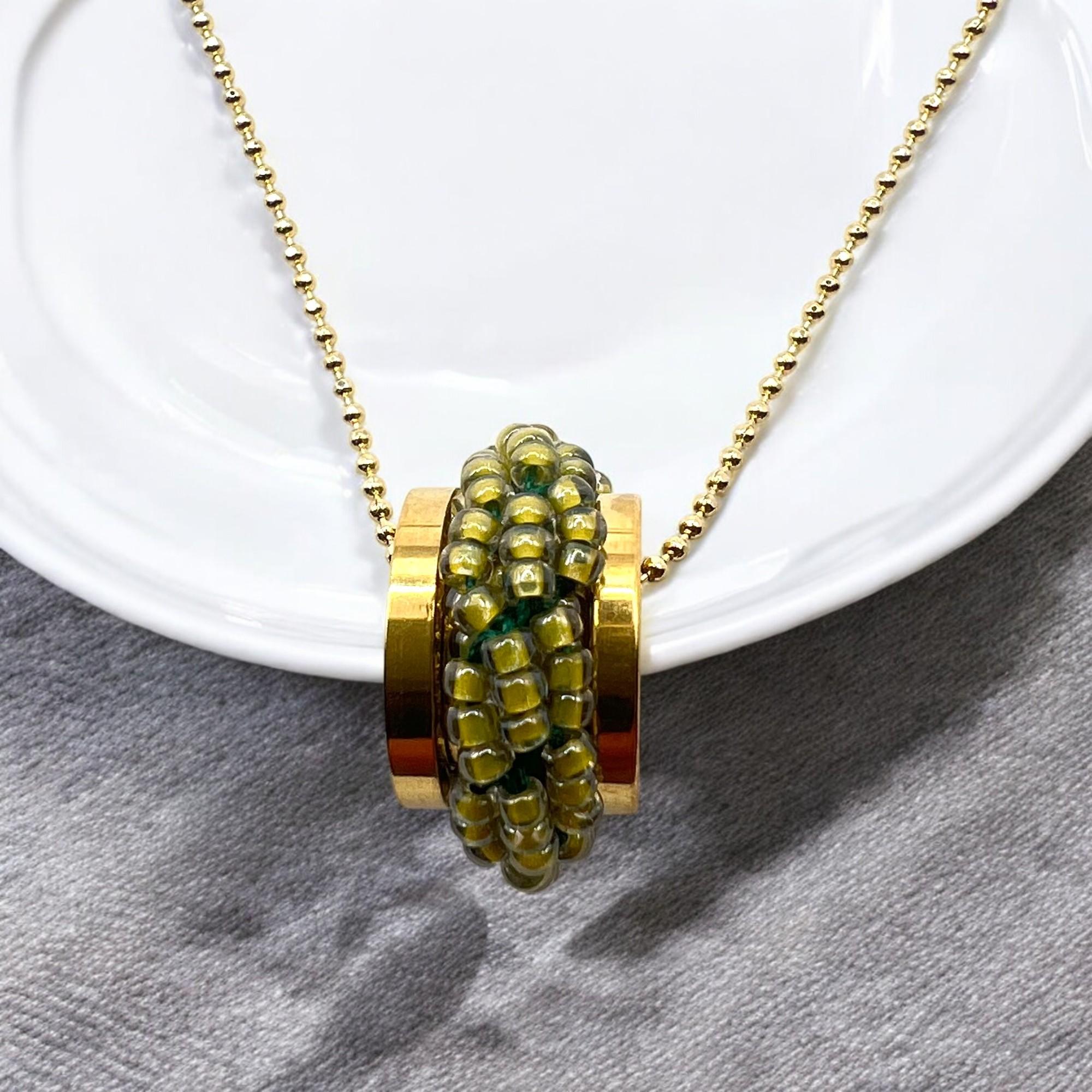 ミミール・カー  ペンダント（グリーン系）　l-bdze064n | 13枚目