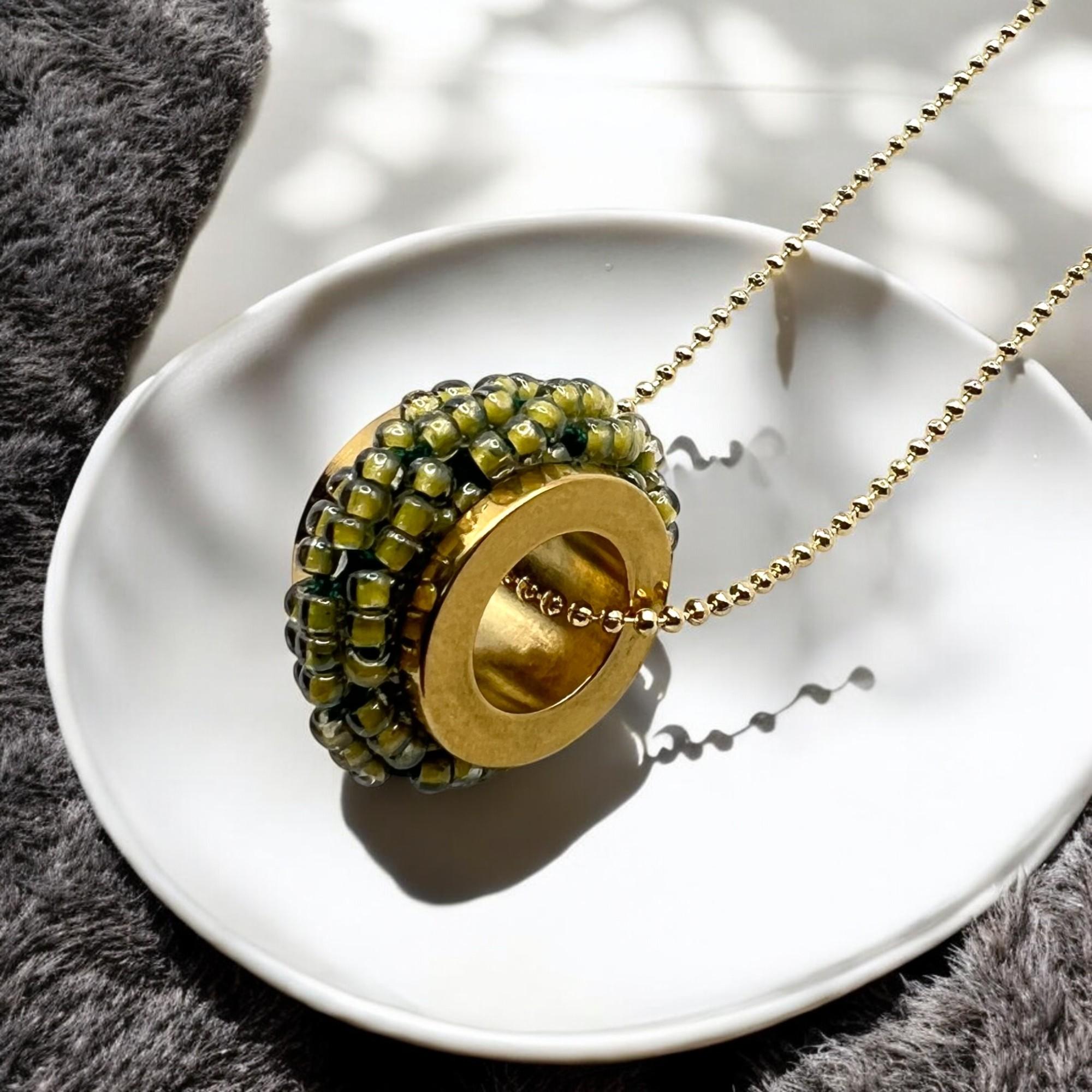 ミミール・カー  ペンダント（グリーン系）　l-bdze064n | 16枚目