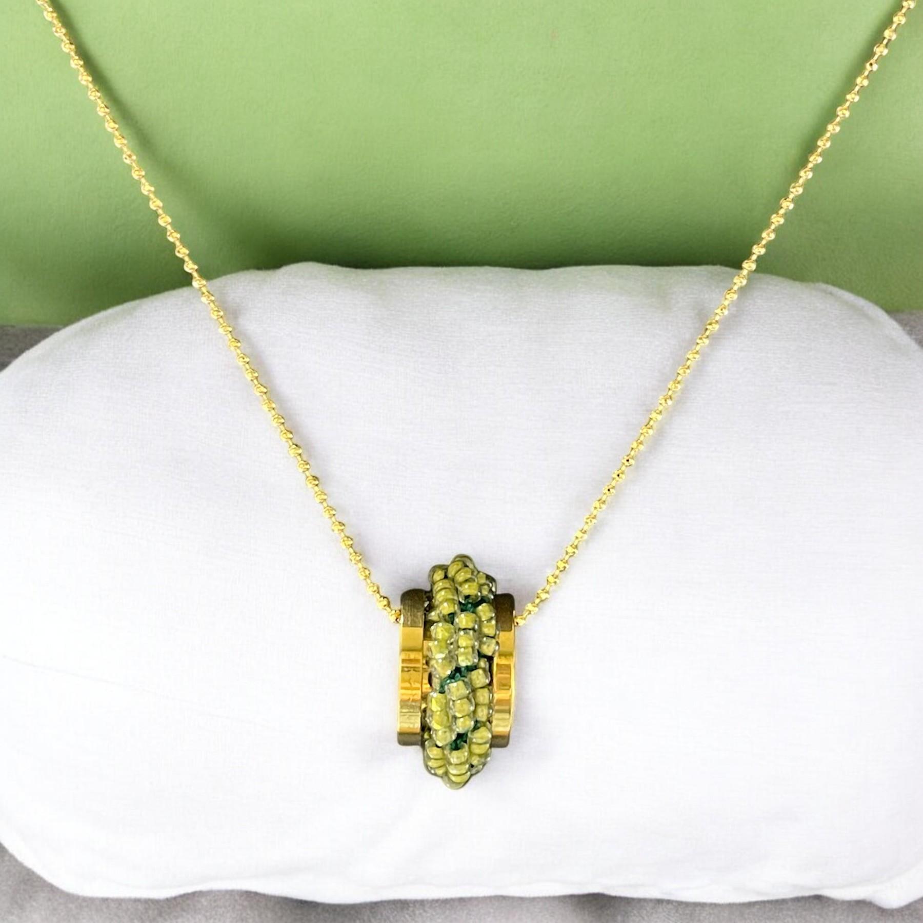 ミミール・カー  ペンダント（グリーン系）　l-bdze064n | 4枚目