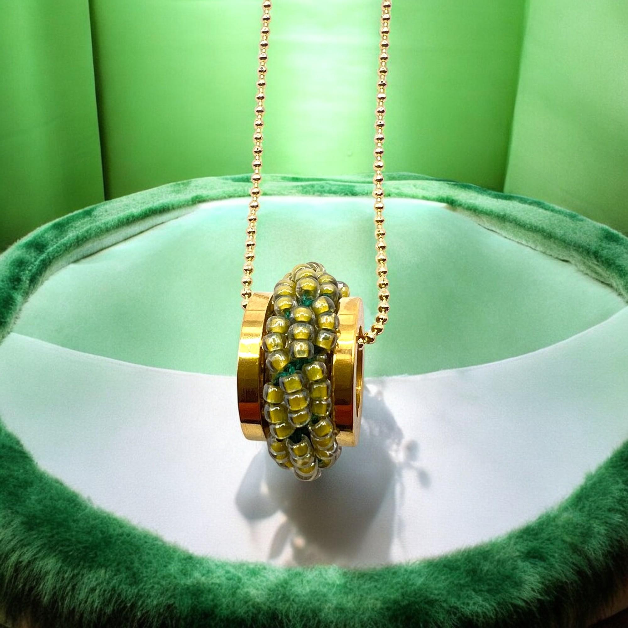 ミミール・カー  ペンダント（グリーン系）　l-bdze064n | 5枚目