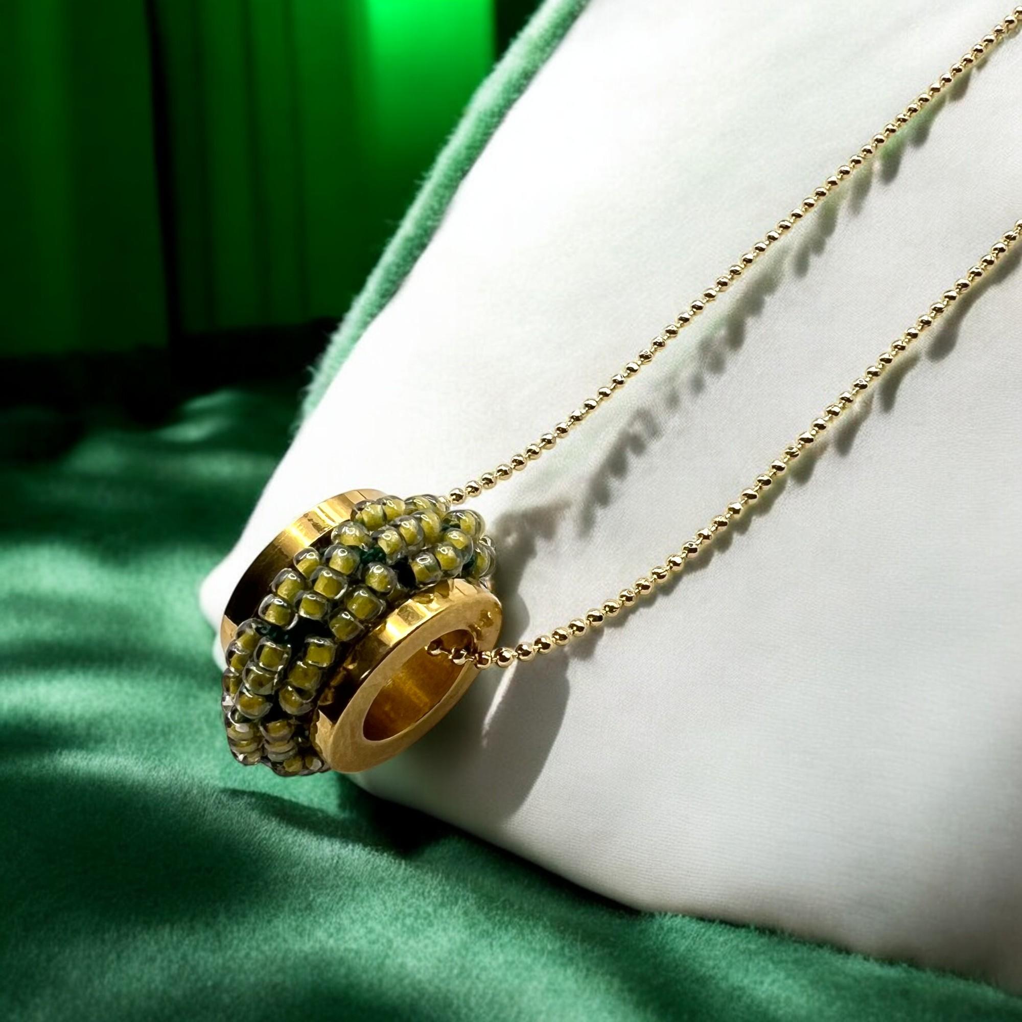 ミミール・カー  ペンダント（グリーン系）　l-bdze064n | 7枚目